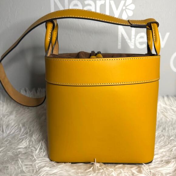 DOONEY & BOURKE Yellow Beacon Drawstring Shoulder Bag Purse - Picture 2 of 13